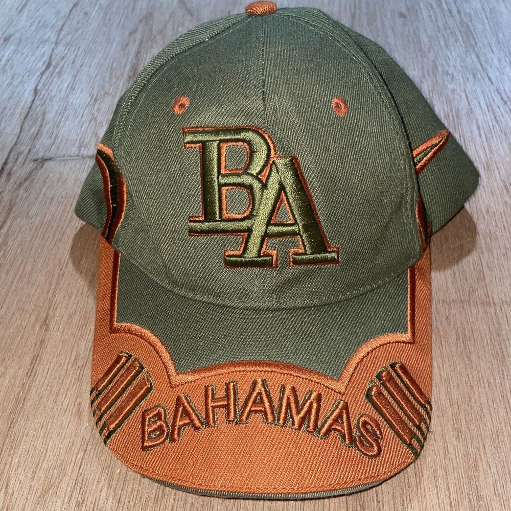 Vintage BAHAMAS Embroidered Hat Cap Adjustable Size Caribbean Cuba‎